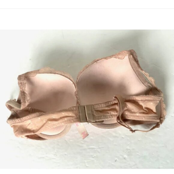 Victoria’s Secret Lace Push-Up Bra 36C Blush Pink Padded Back Closure - Picture 4 of 10